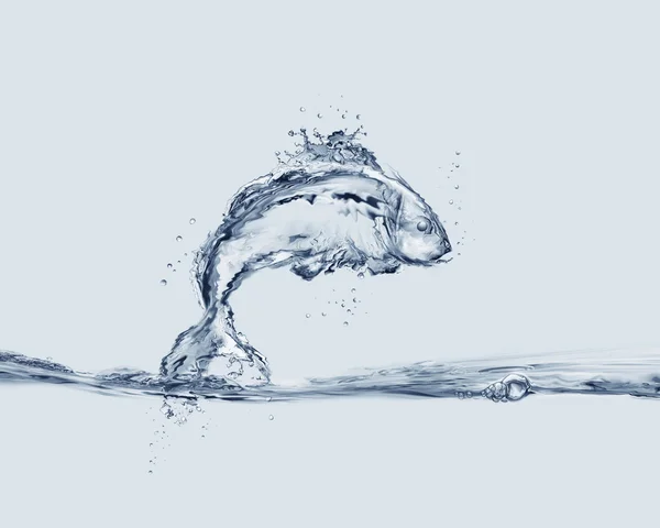 Hoppande vatten fisk — Stockfoto