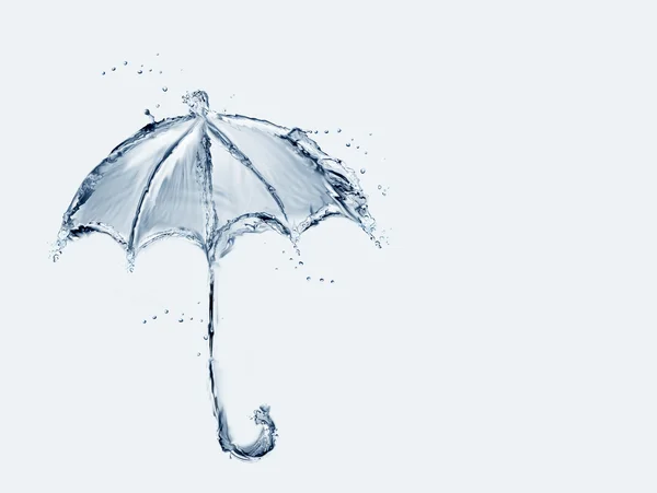 Parapluie d'eau bleue — Photo