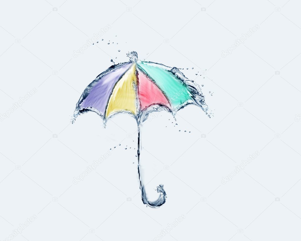 Colored Water Umbrella
