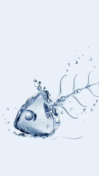 Una Lisca Pesce Fatta Acqua Blu — Foto Stock