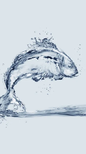 Fish Made Water Jumping Water — Stock Photo, Image