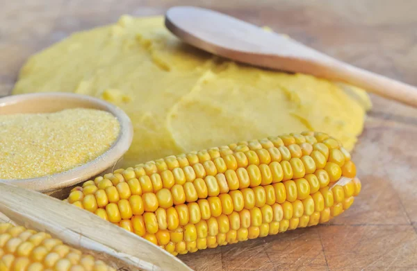 Corn flour for polenta — Stock Photo, Image