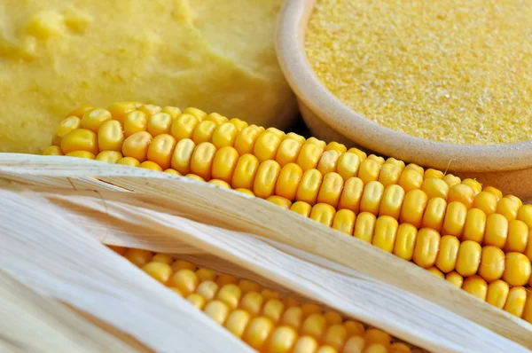 Corn flour for polenta — Stock Photo, Image