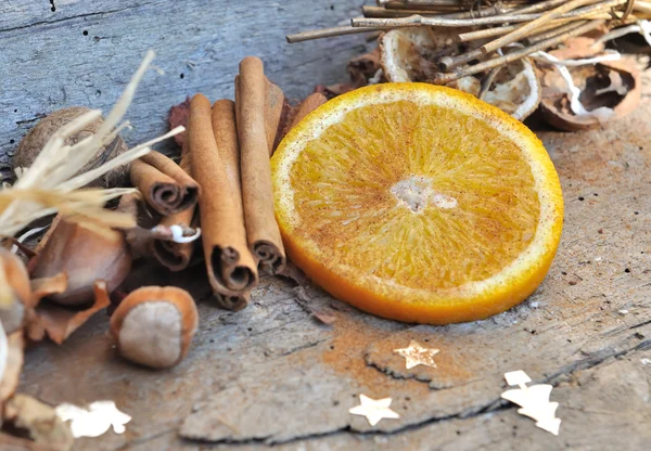 Orange and cinnamon for Christmas — Stock Photo, Image