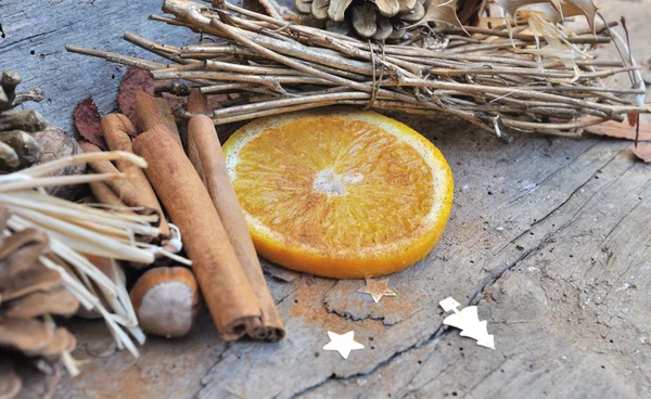Orange and cinnamon for Christmas — Stock Photo, Image