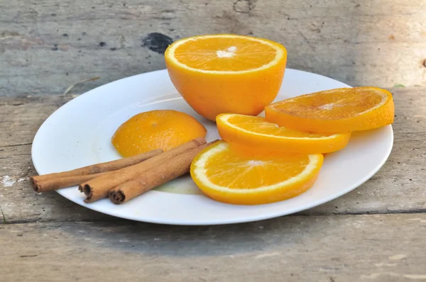 Portakal ve tarçın — Stok fotoğraf