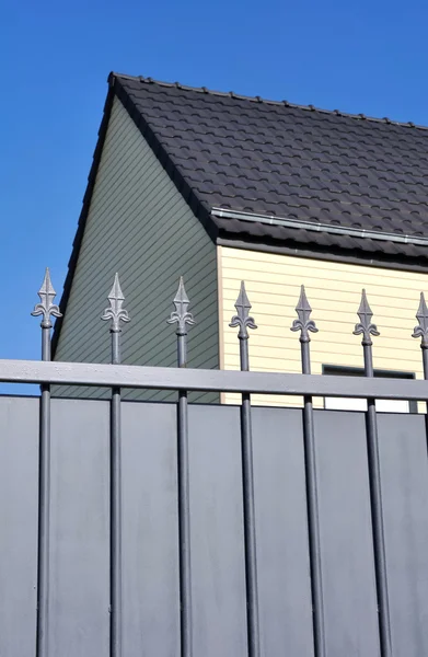 Stylish metal fence — Stock Photo, Image