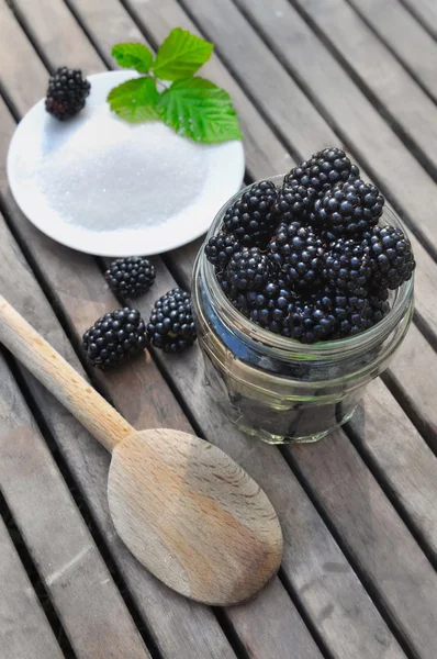 Blackberries for homemade jam — Stock Photo, Image