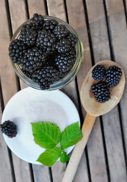Blackberries for homemade jam — Stock Photo, Image