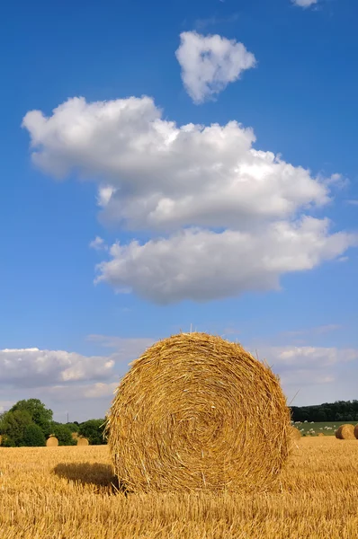 Nuage au-dessus de la meule de foin — Photo