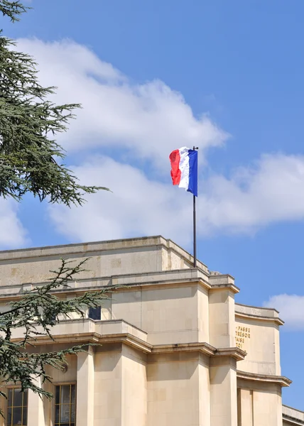 Franch flag on a monument — Stock Photo, Image