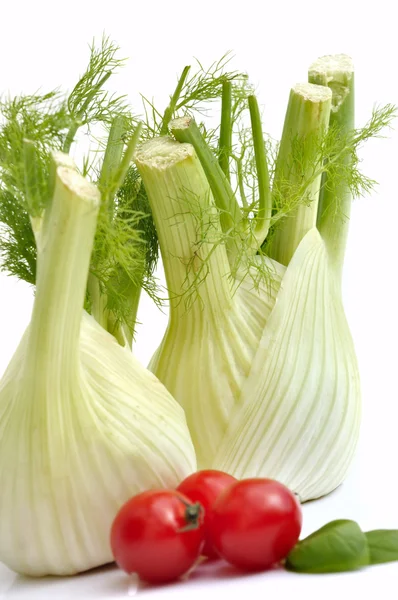 Funcho e tomate cereja — Fotografia de Stock