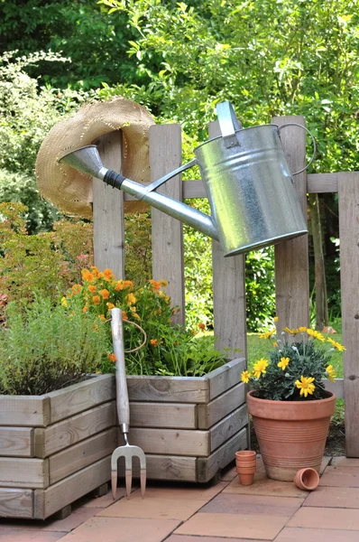 Jardinería en terraza — Foto de Stock