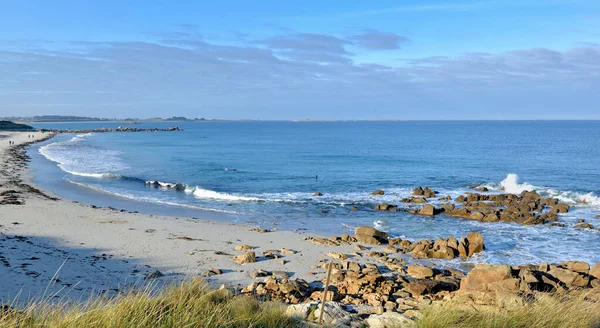 Zeegezicht Iroise Zee Onder Blauwe Lucht Bretagne Frankrijk — Stockfoto