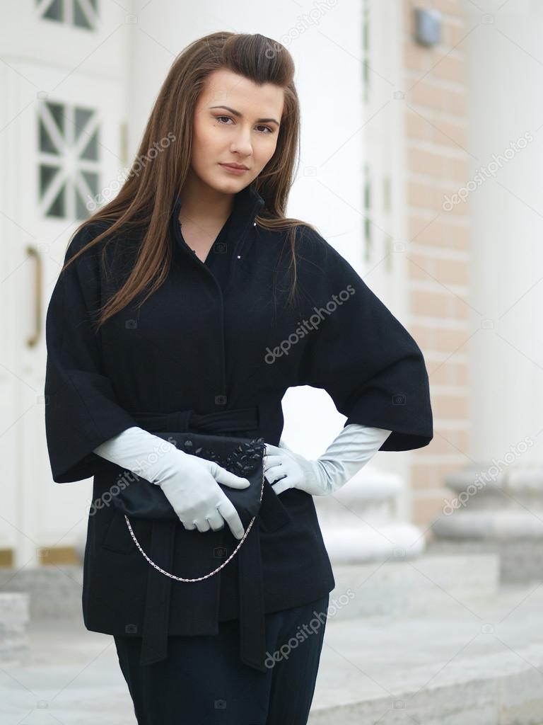Girl with clutch