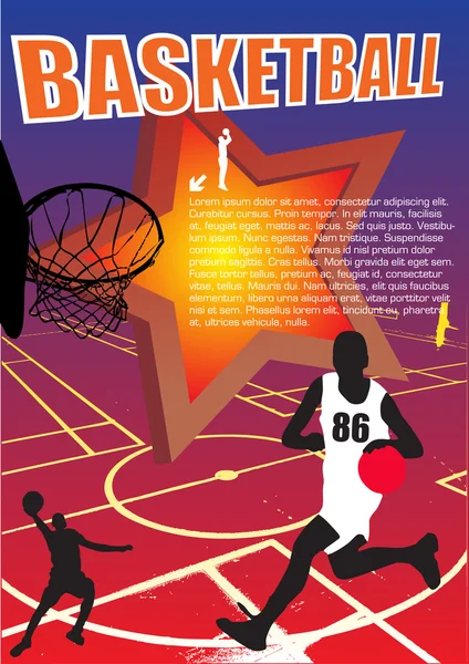 Basquetebol fundo — Vetor de Stock