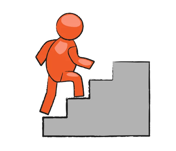 Κωμικό man σε σκάλες — Διανυσματικό Αρχείο