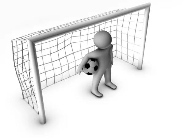 3D-Fußballspieler — Stockfoto