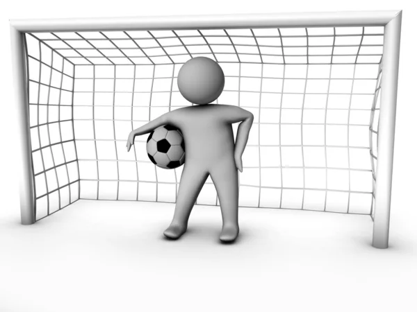 3D ποδοσφαιριστής — Φωτογραφία Αρχείου