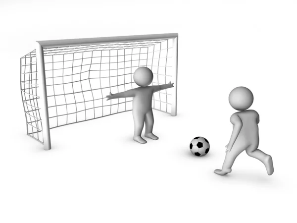 Dos jugadores de fútbol 3D —  Fotos de Stock