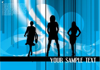 Soyut arkaplanda kadınlar