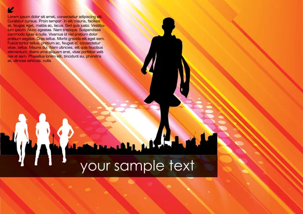 Soyut arkaplanda kadınlar