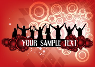 parti arka plan üzerinde dans eden insanlar