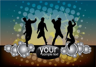 parti arka plan üzerinde dans eden insanlar