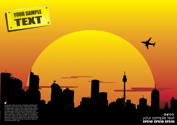 Şehirde günbatımı