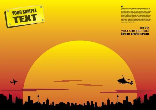 Şehirde günbatımı