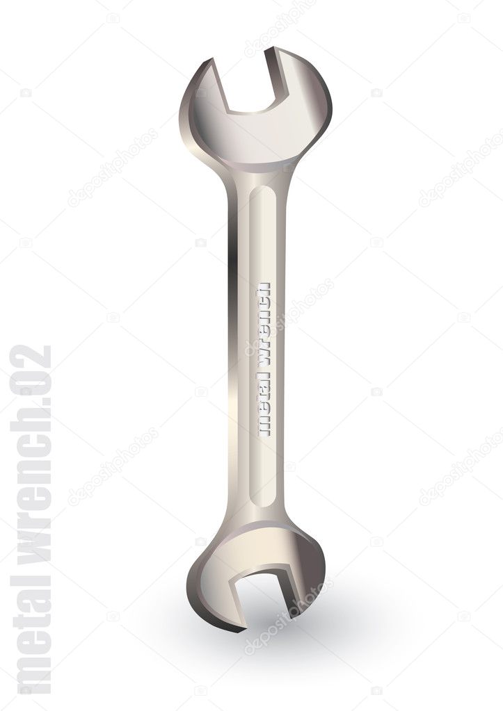 Metal wrench tool or spanner