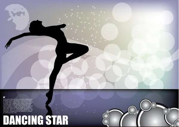 Dancer on magic background