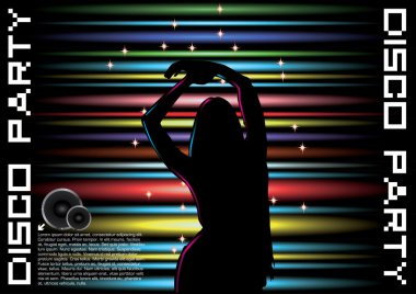 dans eden kadın vektör