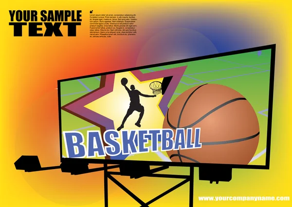 Basketball billboard background — Stock Vector