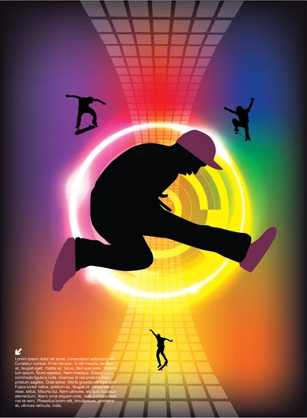 Atlama kaykay vektör