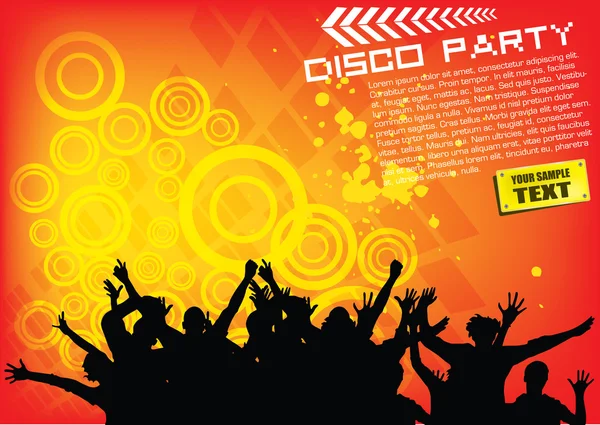 Disco party háttér — Stock Vector