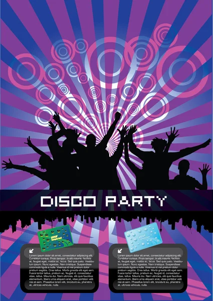 Hintergrund der Disco-Party — Stockvektor