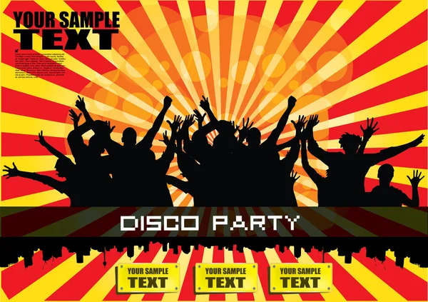 Hintergrund der Disco-Party — Stockvektor