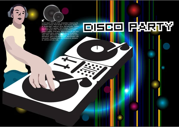 Grunge dj háttér — Stock Vector