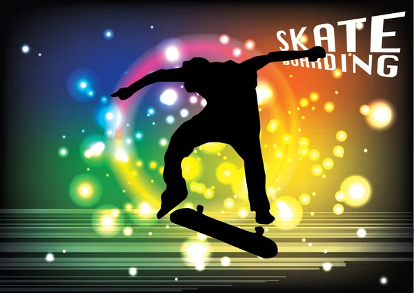 Skateboarding fundo — Vetor de Stock