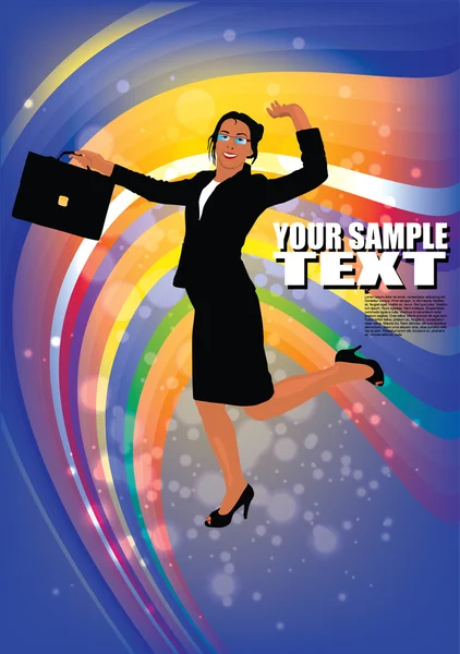 Businesswoman fond — Image vectorielle