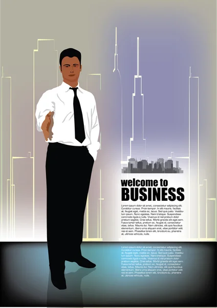 Businessman background — Stock Vector