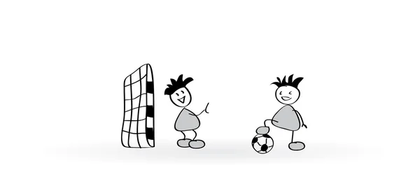 Kinderfußball — Stockvektor