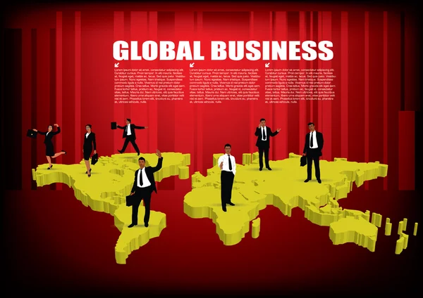 Negócios globais — Vetor de Stock