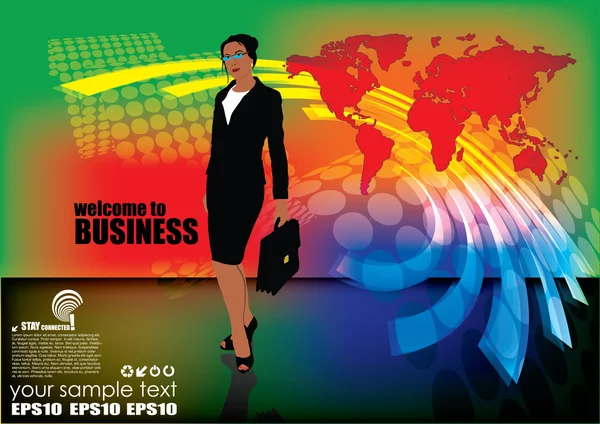 Businesswoman background — Stock Vector