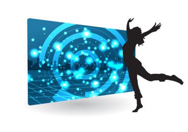 kadın dansçı siluet