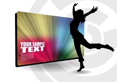 kadın dansçı siluet