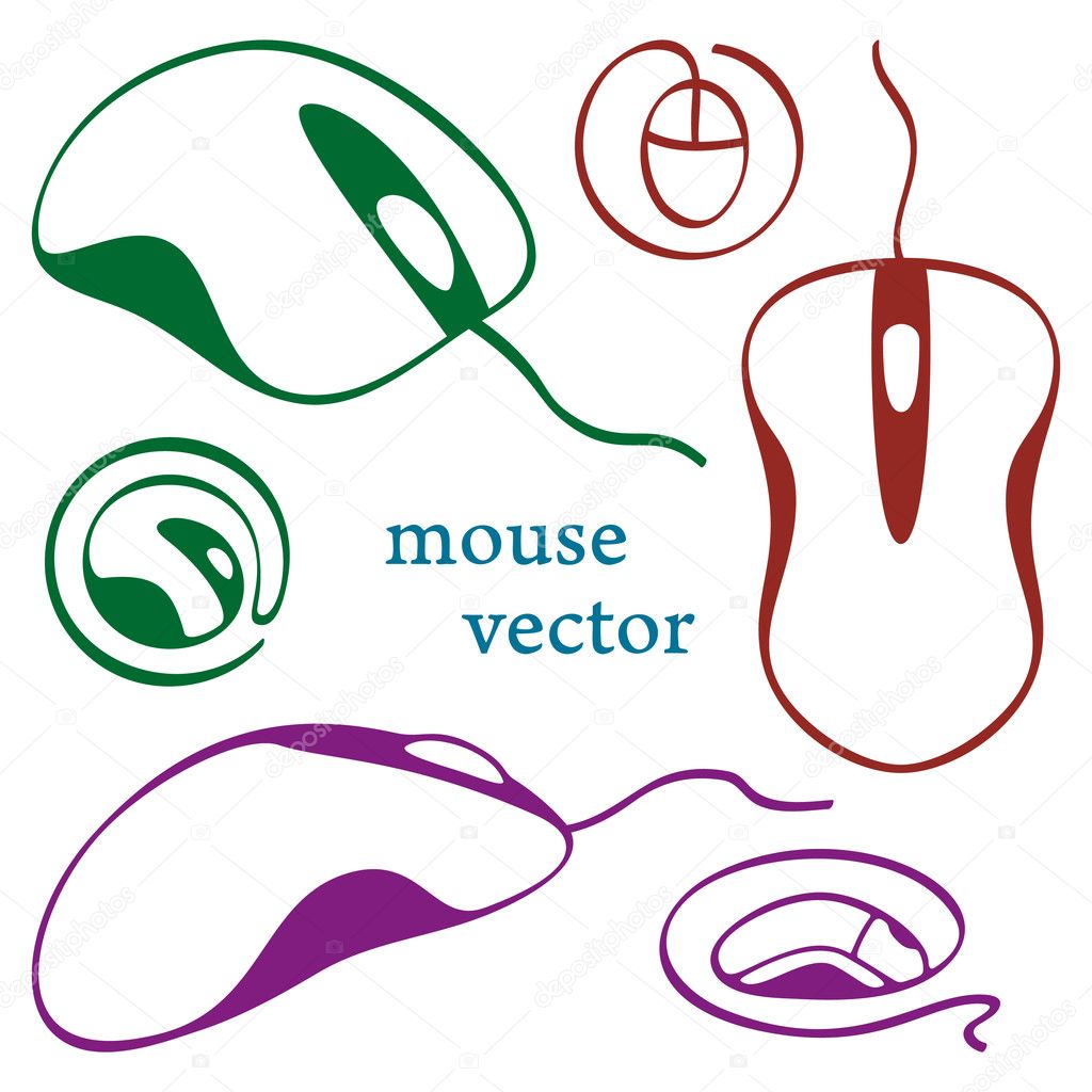 Computer mouse icons. Vector illustration