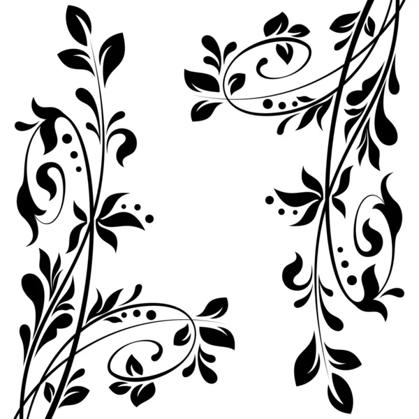 Florale decoraties — Stockvector