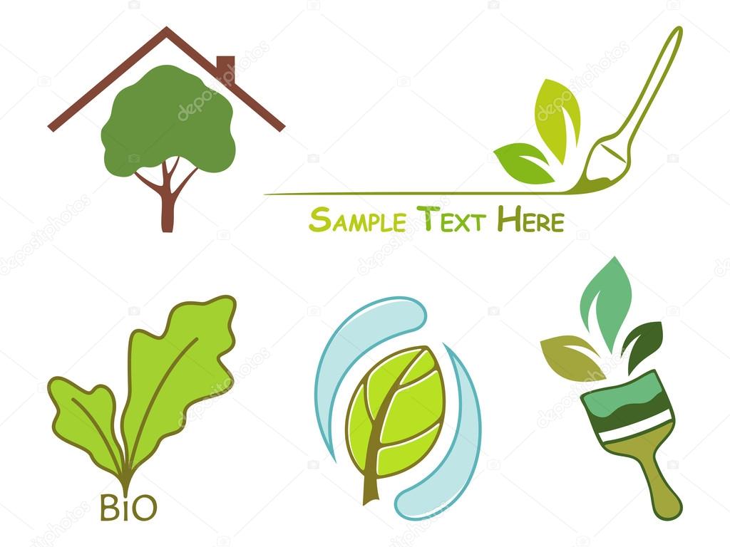 Icons for wood protection. Vector
